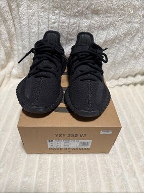 adidas Black Women's Knit YZY 350 V2 Sneakers